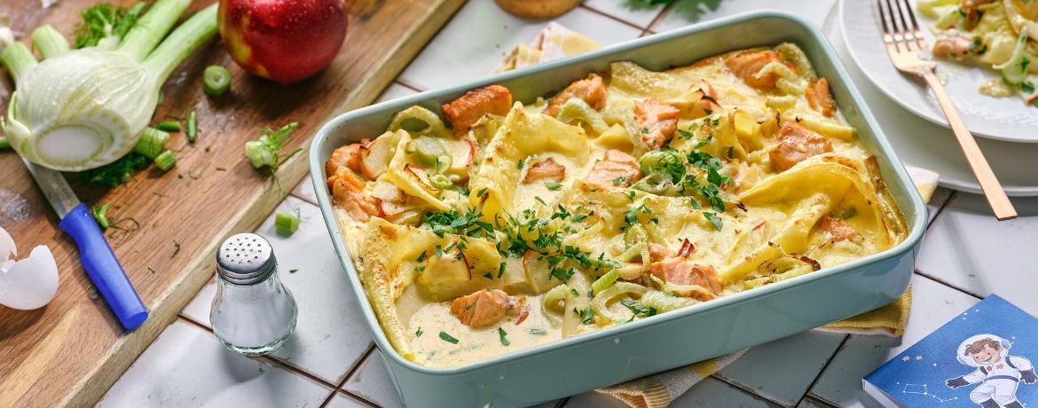 Nudelauflauf mit Lachs und Fenchel für 4 Personen von lidl-kochen.de