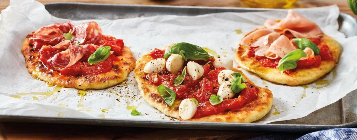 Flat-Bread-Pizza für 4 Personen von lidl-kochen.de