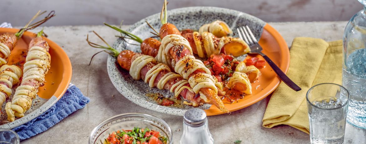 Karotten im Schlafrock mit schneller Tomatensalsa für 4 Personen von lidl-kochen.de