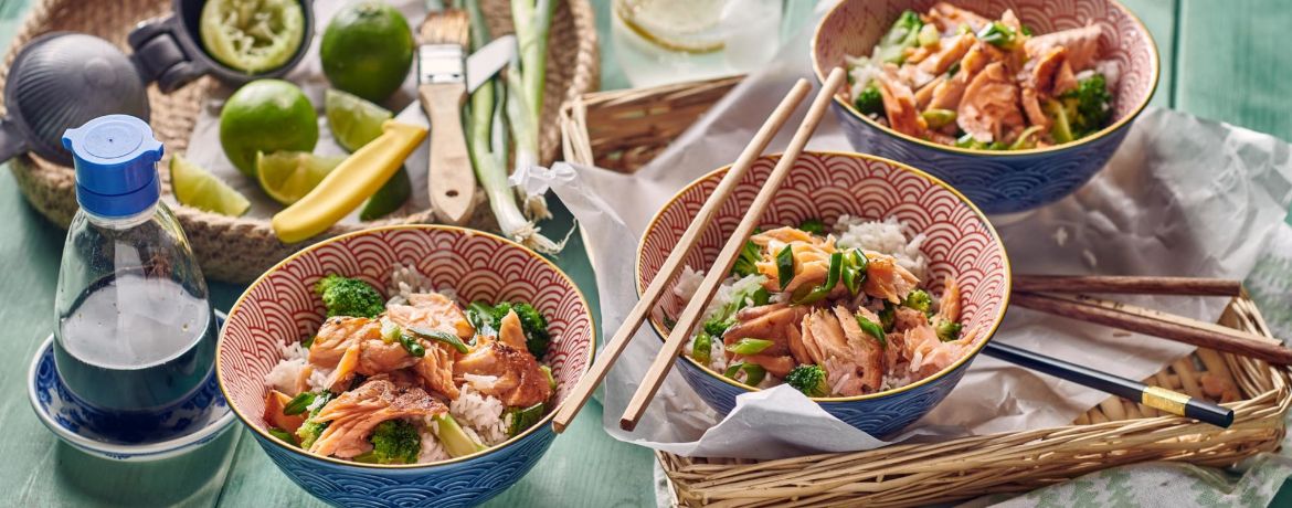 Reisbowl mit pulled Lachs für 4 Personen von lidl-kochen.de