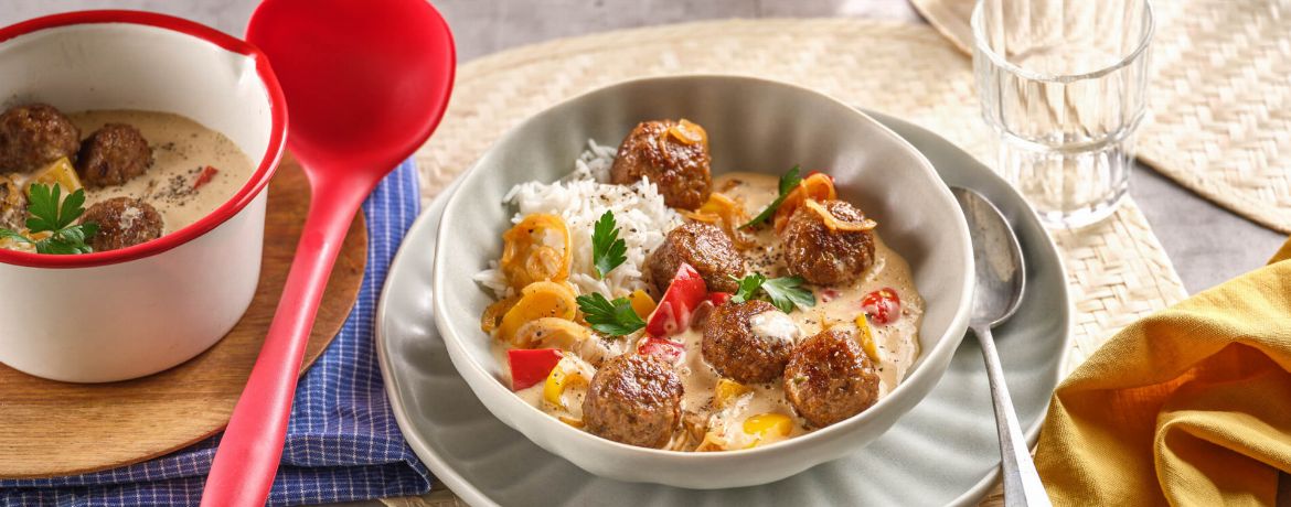 Hackbällchen in Paprika-Sahne-Sauce für 4 Personen von lidl-kochen.de