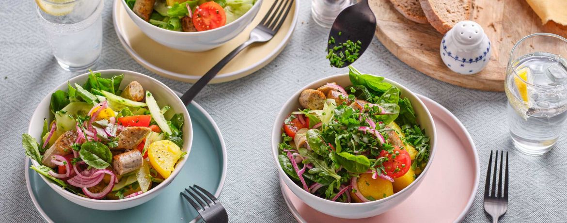 Veganer sommerlicher Bratwurstsalat für 4 Personen von lidl-kochen.de