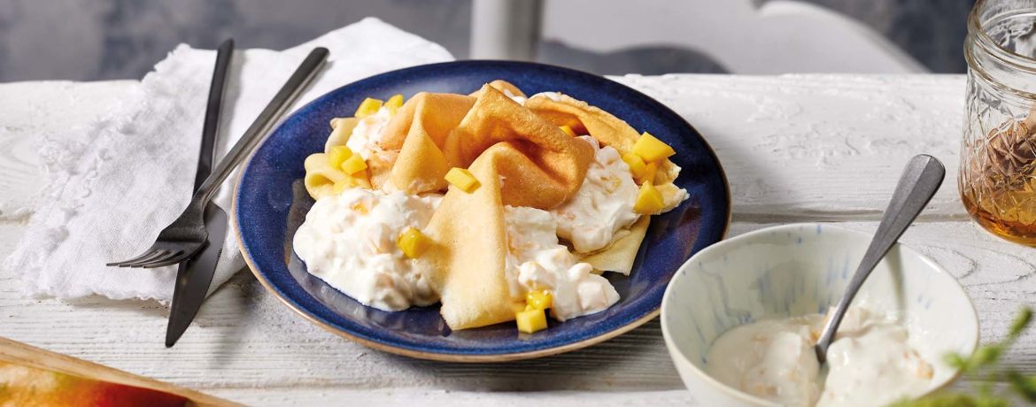 Pfannkuchen mit Mango-Joghurt für 4 Personen von lidl-kochen.de