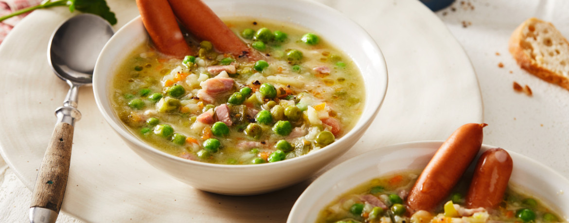 Erbsensuppe mit Würstchen für 4 Personen von lidl-kochen.de