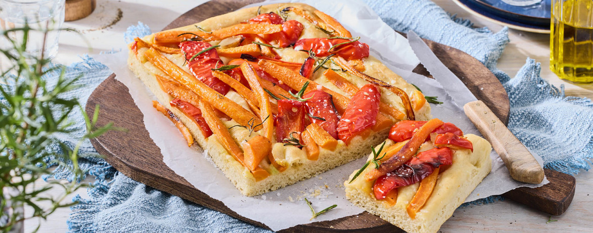 Focaccia mit ofengeröstetem Gemüse für 8 Personen von lidl-kochen.de
