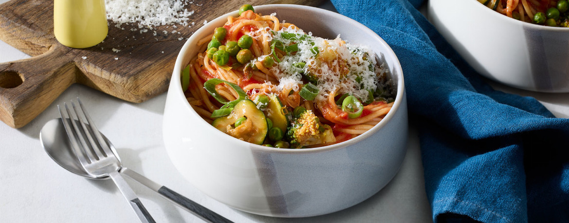 One-Pot-Pasta mit grünem Gemüse für 4 Personen von lidl-kochen.de