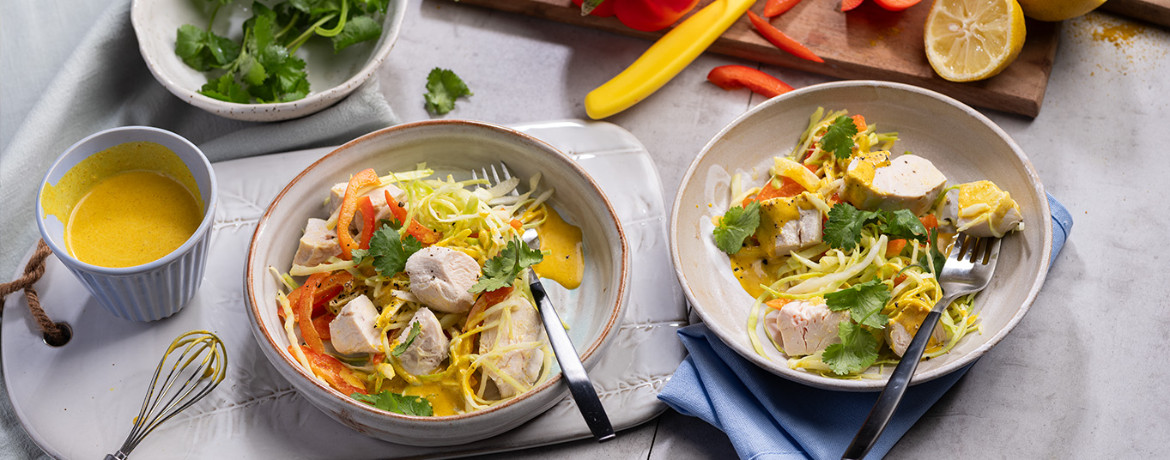 Hähnchensalat mit Honig-Senf-Dressing für 4 Personen von lidl-kochen.de