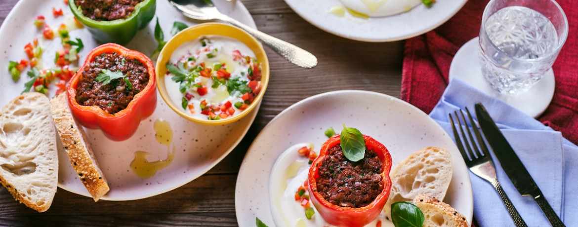 Vegan gefüllte Paprikaschoten aus der Heißluftfritteuse für 4 Personen von lidl-kochen.de