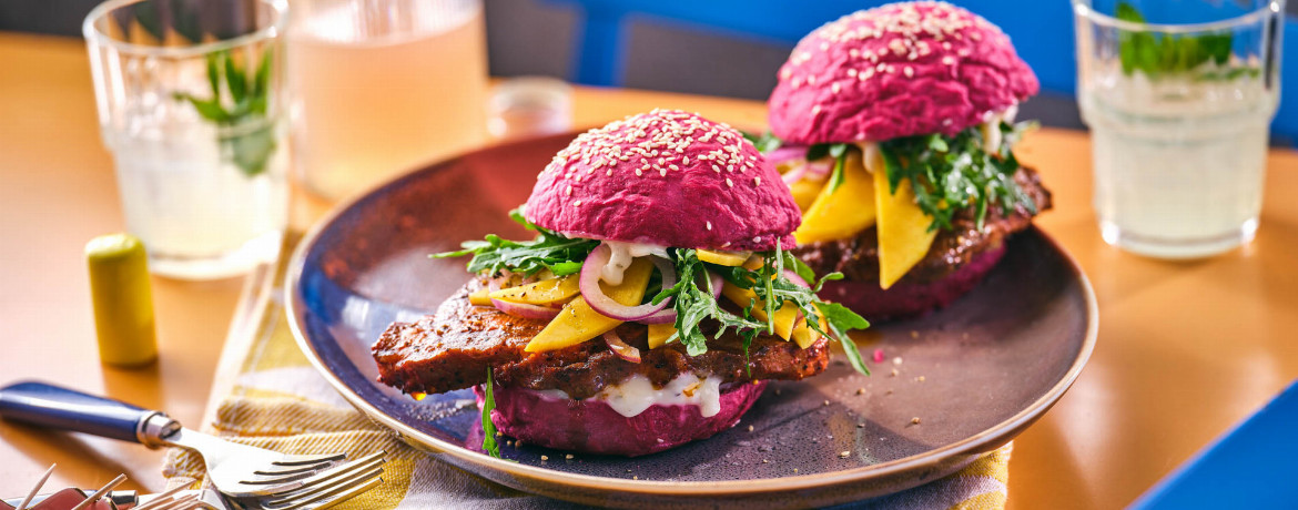 Pink-Burger mit Sommer-Steak für 4 Personen von lidl-kochen.de