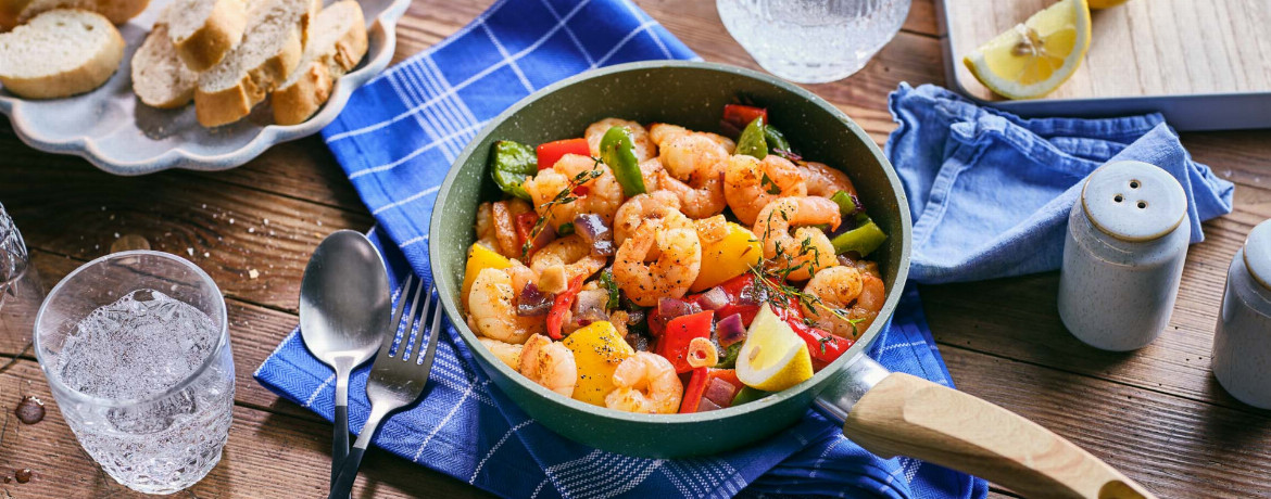 Garnelen mit Paprikagemüse - Rezept | LIDL Kochen
