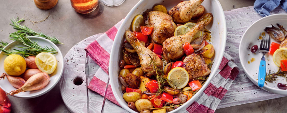 Mediterranes Zitronen-Hühnchen aus dem Ofen für 4 Personen von lidl-kochen.de