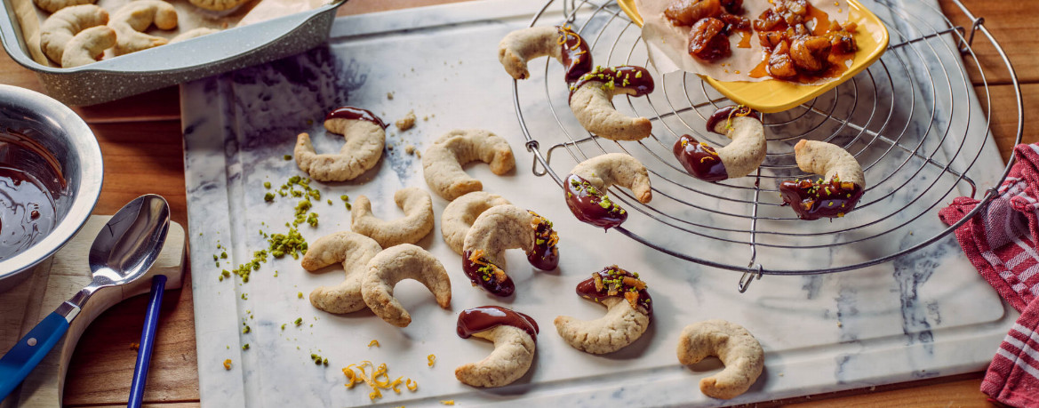 Vegane ​Kastanien-Schoko-Kipferl für 50 Personen von lidl-kochen.de