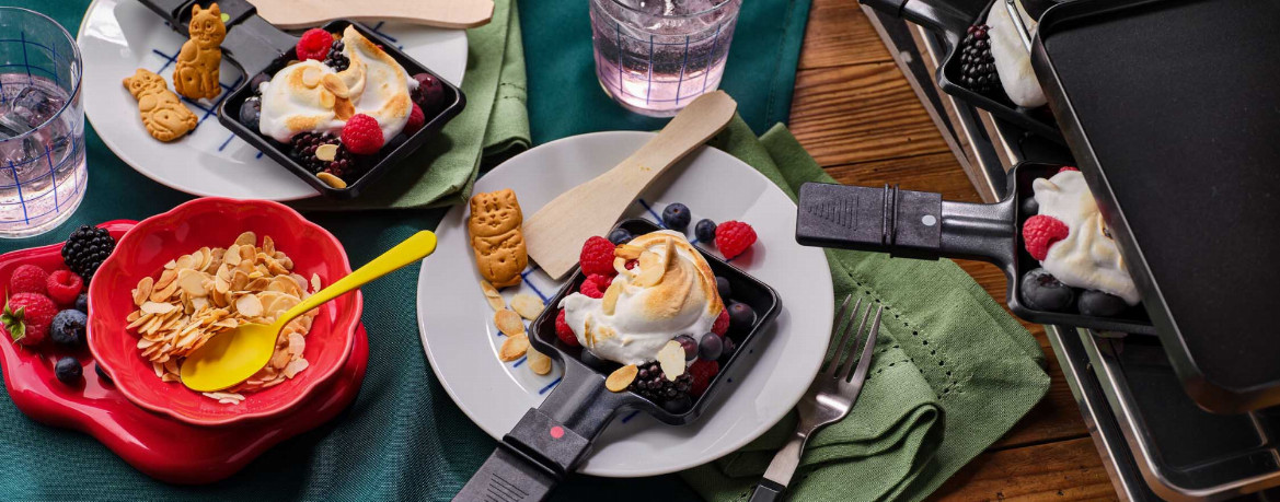 Raclette mit gemischten Beeren unter Baiserhaube für 4 Personen von lidl-kochen.de