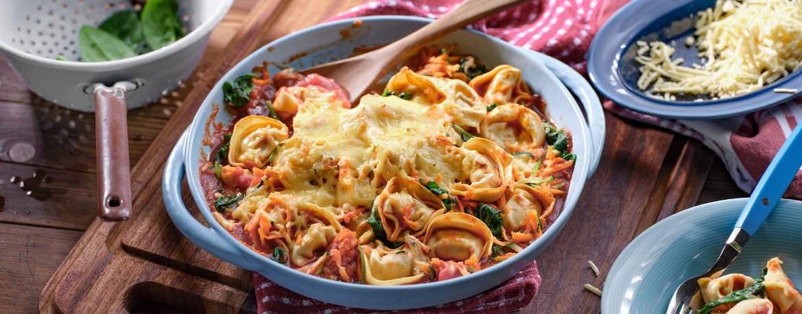 Tortelloni-Auflauf mit verstecktem Gemüse für 4 Personen von lidl-kochen.de