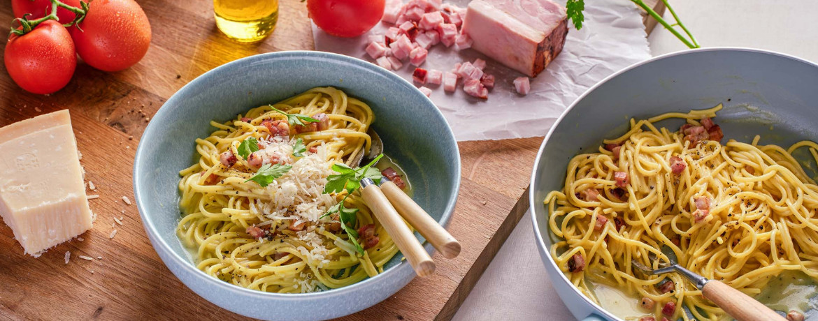 Spaghetti Carbonara - Lieblingsrezept von Gabriele Scagliola für 4 Personen von lidl-kochen.de