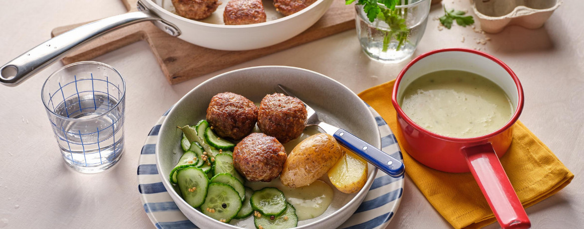 Dänische Fleischbällchen mit Kartoffeln - Lieblingsrezept von Mathias Norsgaard für 4 Personen von lidl-kochen.de