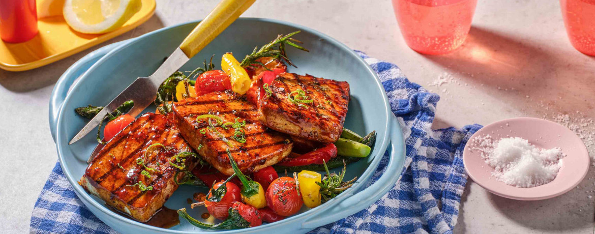 BBQ-Tofu-Steak mit Grillgemüse für 4 Personen von lidl-kochen.de