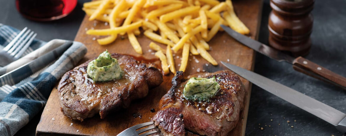 Steak frites mit Kräuterbutter - Rezept | LIDL Kochen