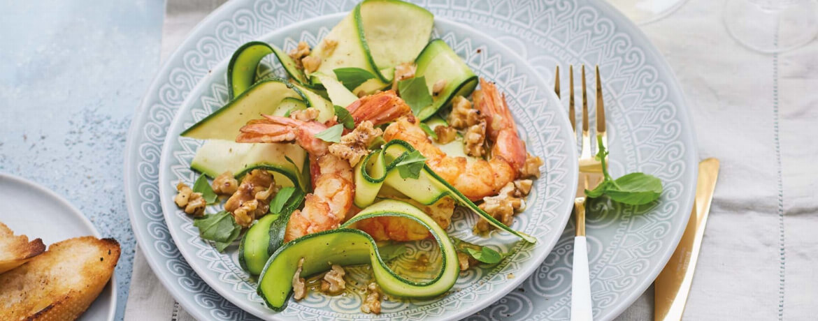 Zucchini-Salat mit Garnelen - Rezept | LIDL Kochen