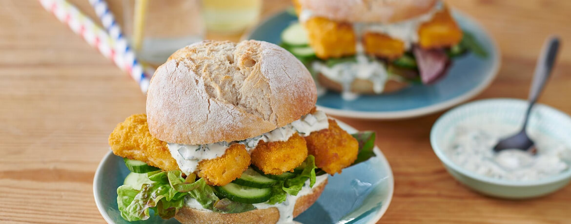 Rezept für Fischstäbchen-Sandwich » Über 3206x nachgekocht » 20min Zubereitung » 12 Zutaten » 671 kcal/Portion 