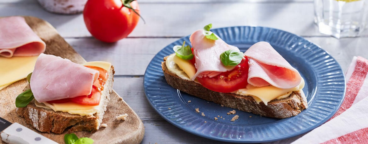 Schinken-Käse-Brot mit Tomate - Rezept | LIDL Kochen