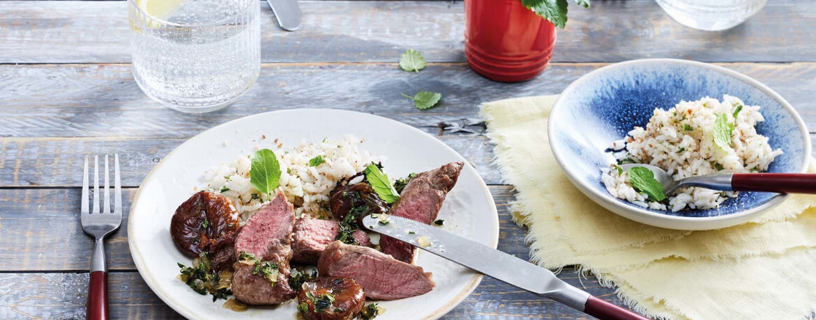 [Schnell &amp; einfach] Lammfilets mit Mandel-Minz-Reis | LIDL Kochen