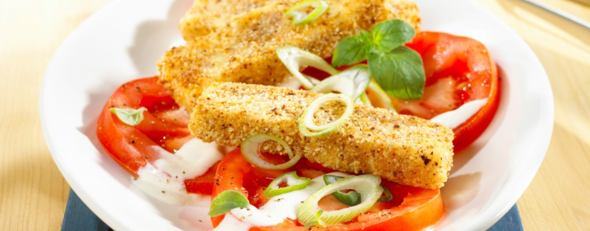 Tomatensalat mit paniertem Feta für 4 Personen von lidl-kochen.de
