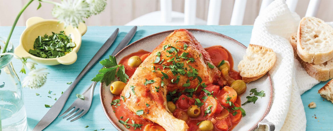 Schnell Einfach Geschmortes Hahnchen In Tomaten Wein Sauce Lidl Kochen