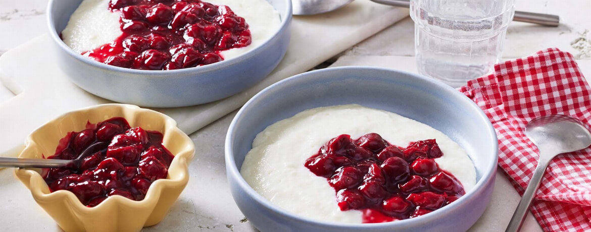 Grießpudding mit heißen Kirschen für 4 Personen von lidl-kochen.de