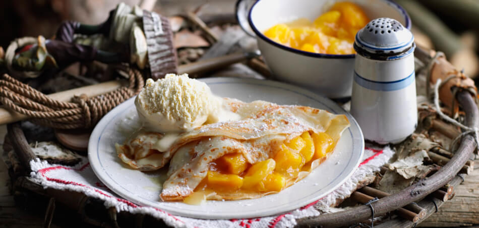 Pfannkuchen mit Aprikosen und Vanilleeis für 4 Personen von lidl-kochen.de