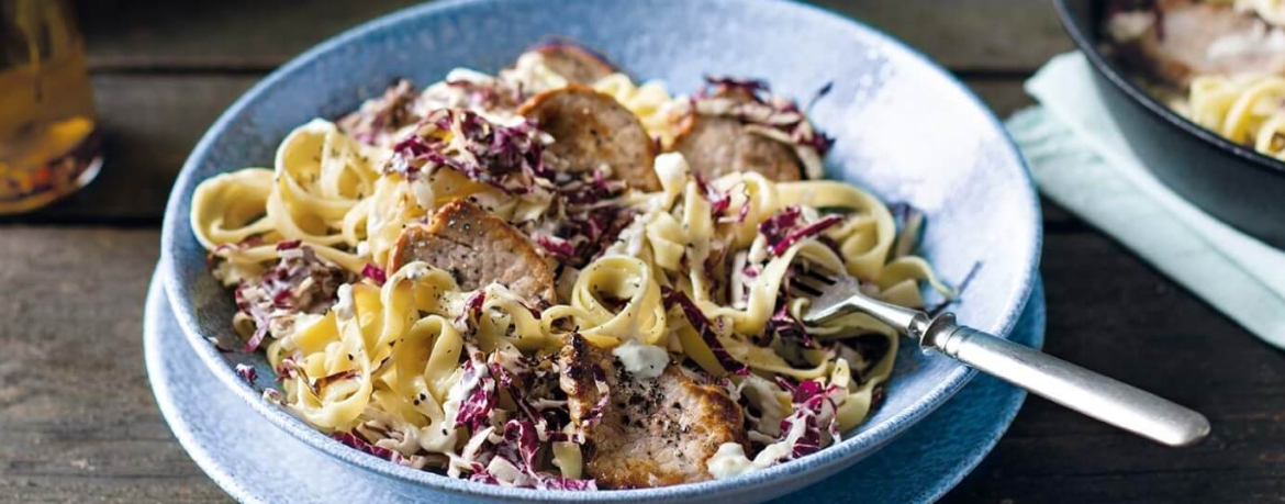 Tagliatelle mit Filet und Radicchio für 4 Personen von lidl-kochen.de