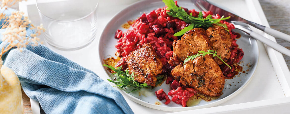 [Schnell &amp; einfach] Schweinefilet Rote Bete-Risotto | LIDL Kochen