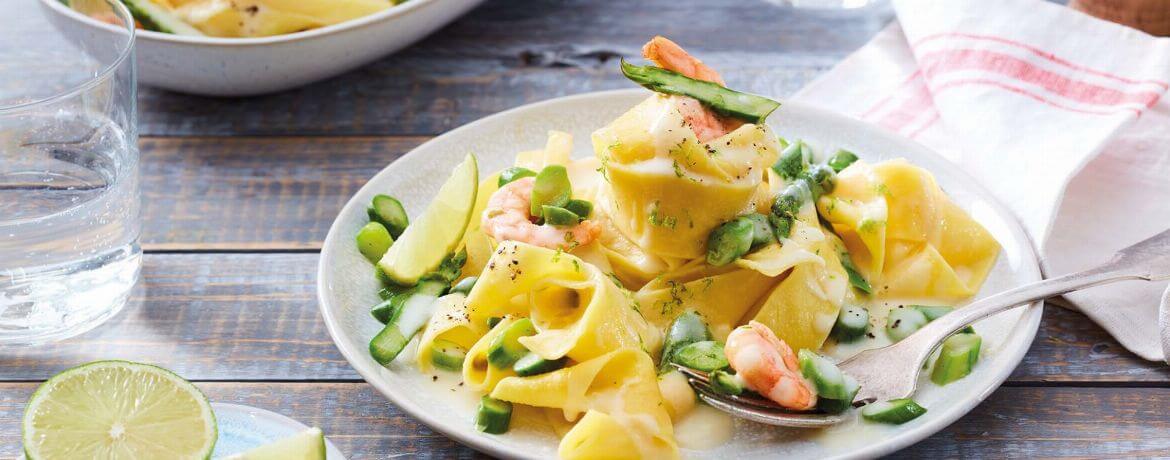 [Schnell &amp; einfach] Nudeln mit Garnelen und Spargel | LIDL Kochen
