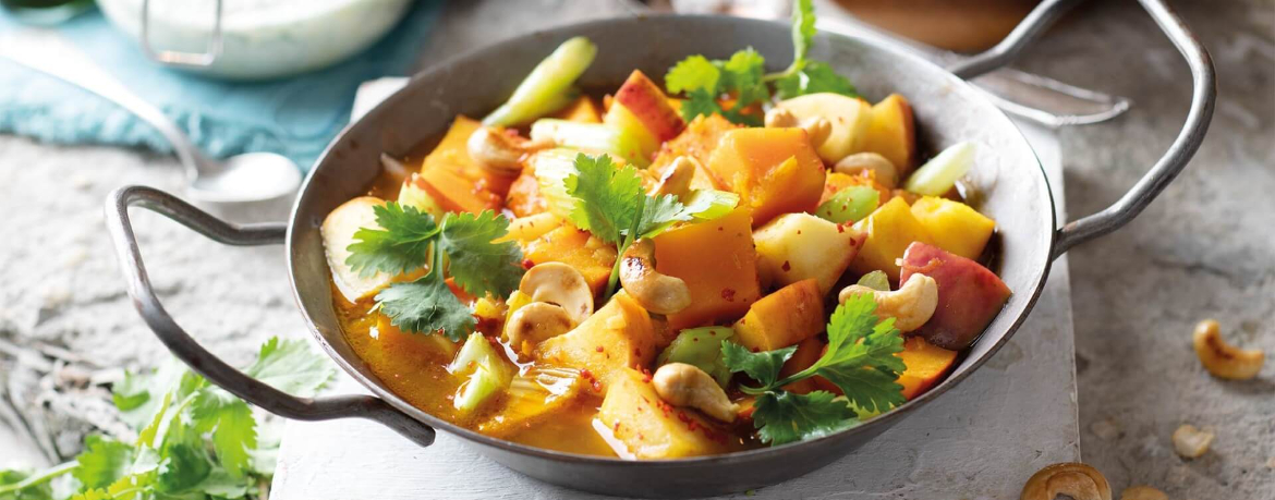 Kürbis-Apfel-Curry mit Mangodip für 4 Personen von lidl-kochen.de