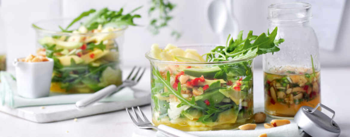 Avocado-Ananas-Salat mit Erdnussdressing für 4 Personen von lidl-kochen.de
