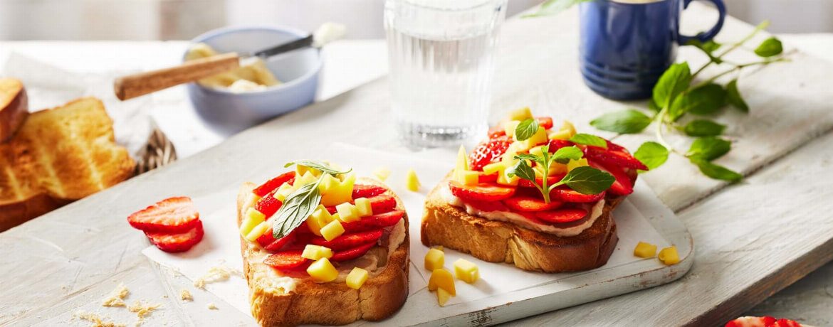 Erdbeer-Crostini mit Cashewcreme für 4 Personen von lidl-kochen.de