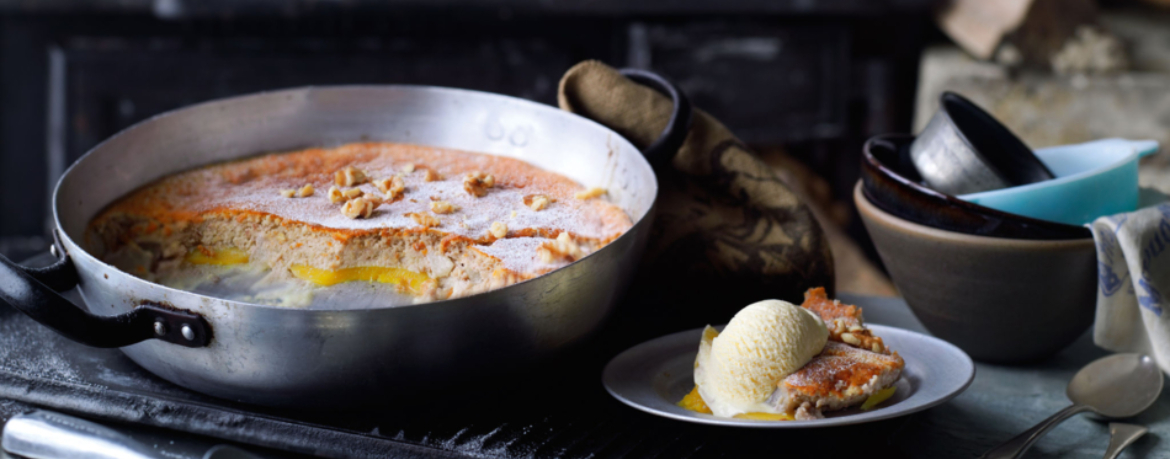 Birnen-Mango-Auflauf mit Walnüssen für 4 Personen von lidl-kochen.de