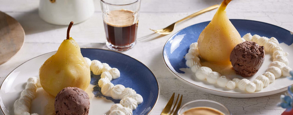 Vanillebirne mit Schokoeis für 4 Personen von lidl-kochen.de