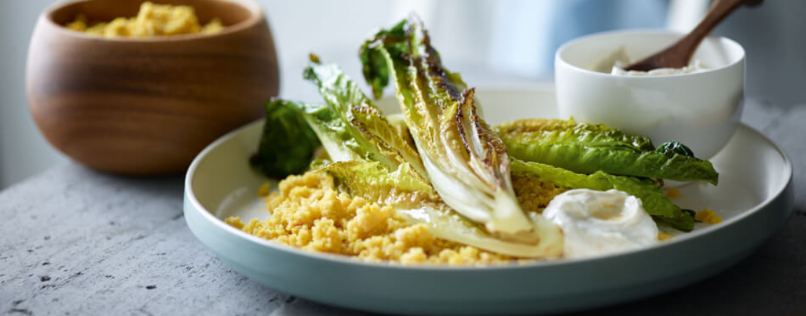 Couscous mit gebratenem Romana und Knoblauch-Creme für 4 Personen von lidl-kochen.de