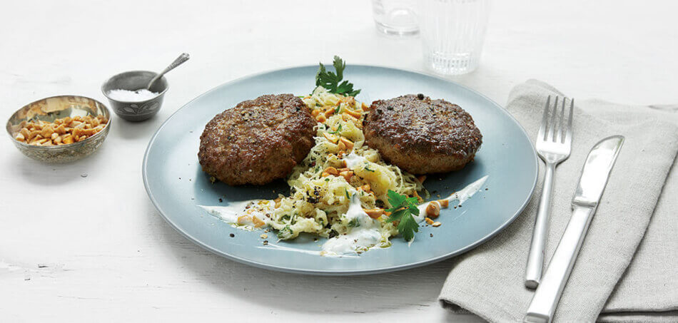 Sauerkrautsalat mit scharfen Bouletten für 4 Personen von lidl-kochen.de