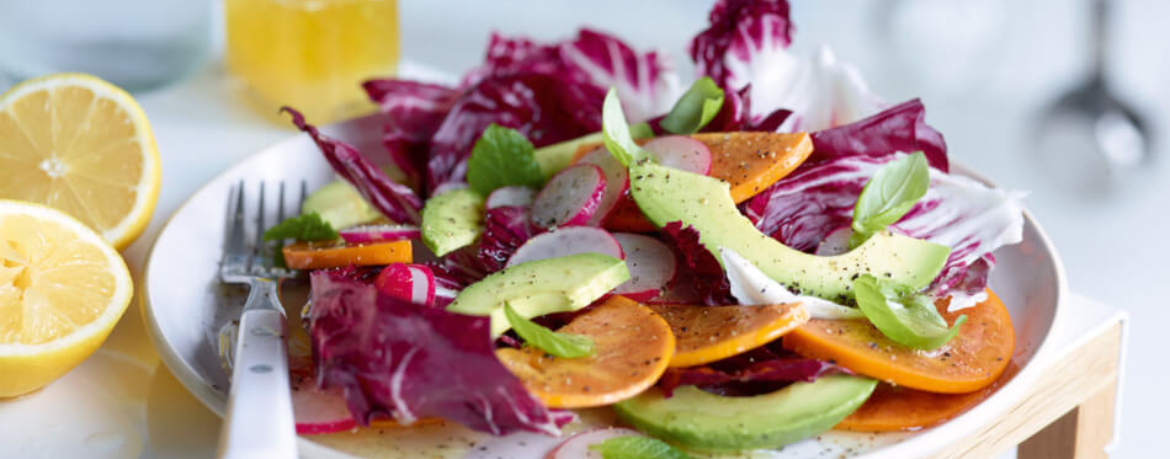 Kaki-Avocado-Salat mit Radicchio für 4 Personen von lidl-kochen.de