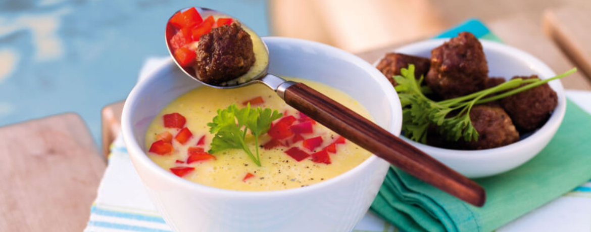 Maissuppe mit Hackbällchen für 4 Personen von lidl-kochen.de