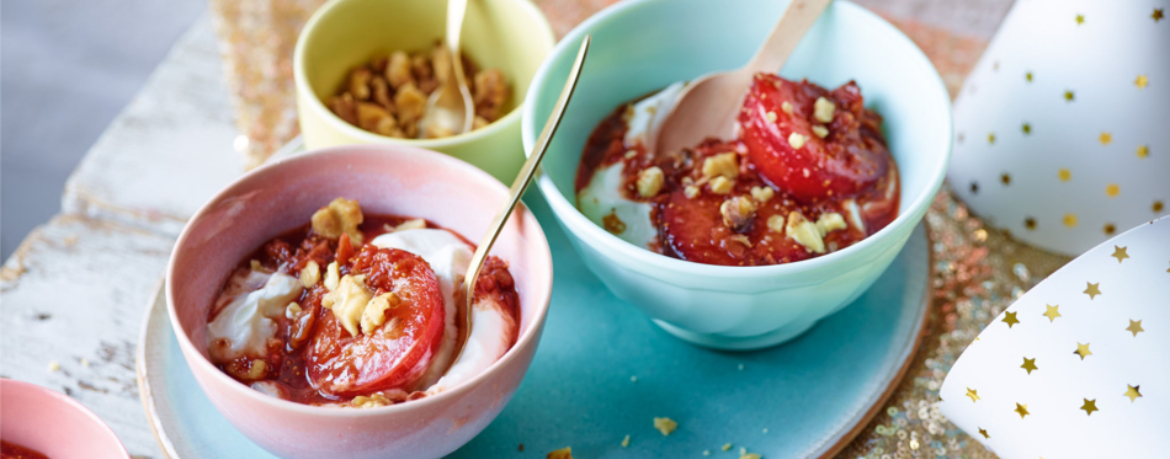 Pflaumen-Feigen-Kompott auf Joghurt für 4 Personen von lidl-kochen.de