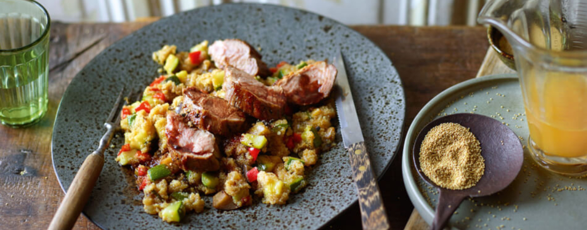 Schweinefilet mit Gemüse-Couscous für 4 Personen von lidl-kochen.de