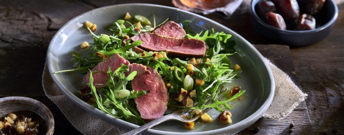 Rucolasalat mit Rindfleisch und Mandeln für 4 Personen von lidl-kochen.de