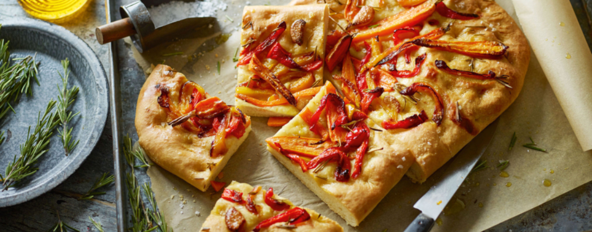 Focaccia mit ofengeröstetem Gemüse für 8 Personen von lidl-kochen.de