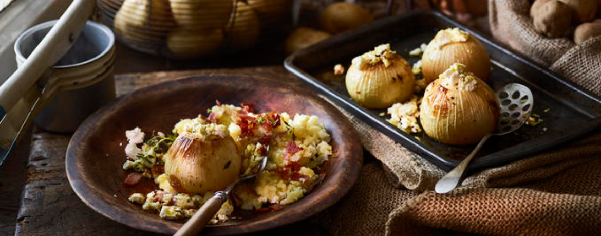 Kartoffelpüree mit Speck und gebackenen Zwiebeln für 4 Personen von lidl-kochen.de