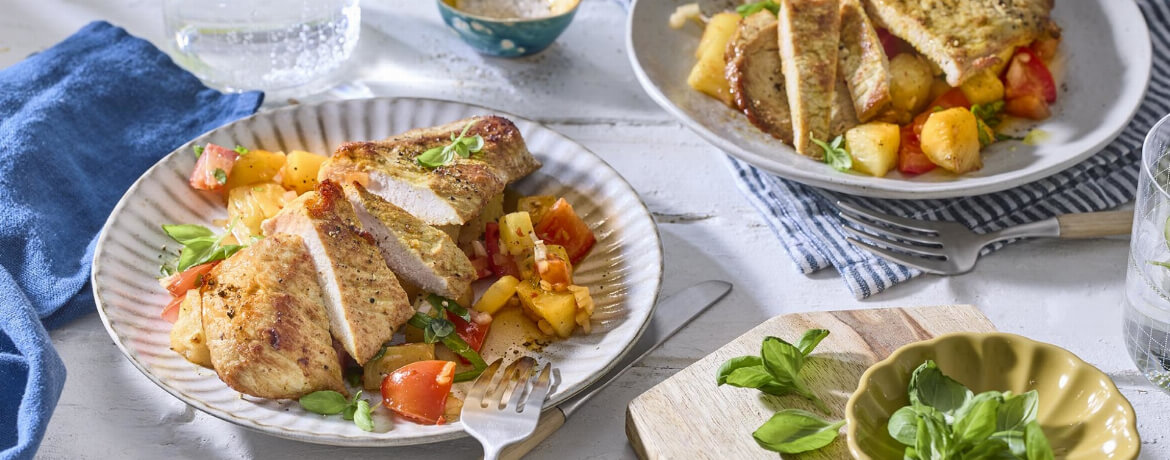 Schnitzel mit scharfer Ananas für 4 Personen von lidl-kochen.de