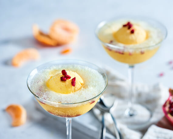 Mandarinensorbet mit Sekt für 4 Personen von lidl-kochen.de