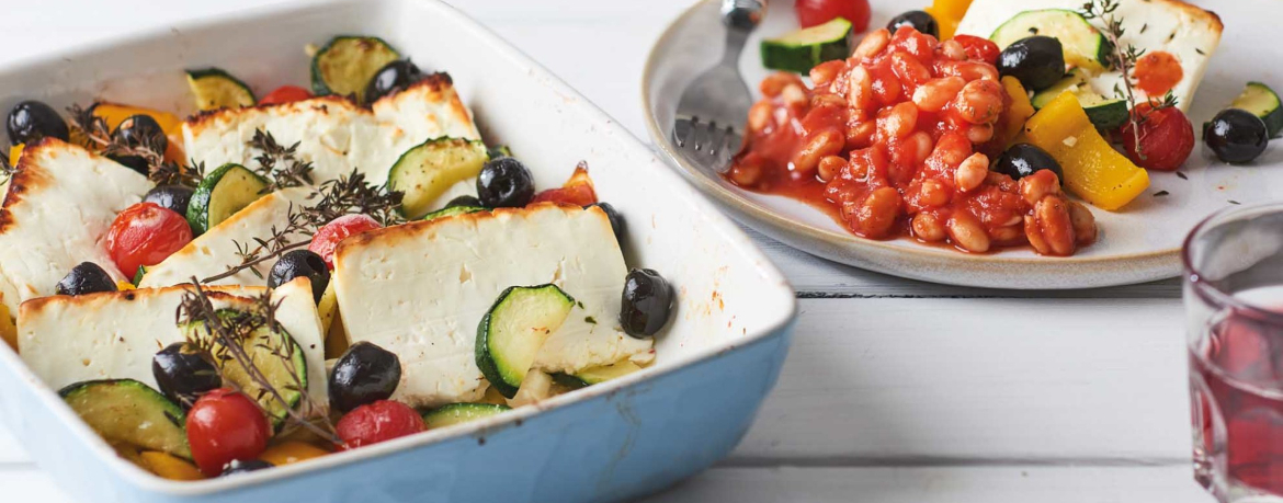 Gebackener Feta mit Ofen-Gemüse und griechischen Bohnen für 4 Personen von lidl-kochen.de